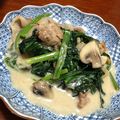 イヌチン's cooksnap of when they made 牛肉マッシュルームほうれん草のクリーム煮.
