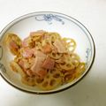 そらてんママ's cooksnap of when they made 添え物にどうぞ♪蓮根とベーコン炒め.