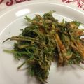 まーきー♪'s cooksnap of when they made サクサク！にんじんの葉っぱの天ぷら.