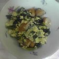 けいよせふ's cooksnap of when they made ｳｨﾝﾅｰほうれん草ニラの豆腐卵とじ.