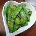 まなち！'s cooksnap of when they made やみつき絹さやの胡麻和え☆.