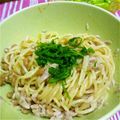 ねこのね's cooksnap of when they made 材料ふたつ！絶品ツナ納豆パスタ.