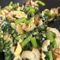 まちゃ之助's cooksnap of when they made ❀　大根葉とちくわの卵炒め　❀.