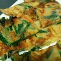 もりたろぅ's cooksnap of when they made お好み焼き粉で簡単ニラチヂミ.