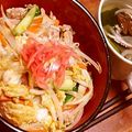 くえたらいいや's cooksnap of when they made キュウリともやしのチャンプルー丼.