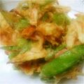 PePeたろー's cooksnap of when they made 春の幸せ✿絹サヤと新タマ๑かき揚げ♪.