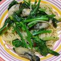 マーブルねこ's cooksnap of when they made 牡蠣と菜の花のパスタ.