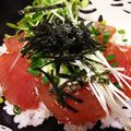 ゆっこ～'s cooksnap of when they made お寿司屋ｻﾝ直伝♪漬けマグロ丼☆.