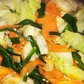 す1222's cooksnap of when they made 肉なし☆春キャベツと人参・ニラ炒め♪.
