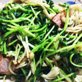 ねこねこズー's cooksnap of when they made 簡単 シンプル 豆苗とベーコン炒め.