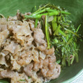 あいぱらりん's cooksnap of when they made せりと牛肉のすき焼き風炒め.