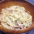 こずえはな's cooksnap of when they made 超時短！イカの塩辛と納豆パスタ.