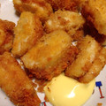 mocoにゃ♪'s cooksnap of when they made チーズと梅肉のカマボコはさみ揚げ.