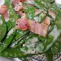 kimimaruo's cooksnap of when they made パパッと絹さやのマヨチーズ炒め♪.