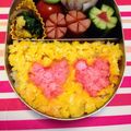 リラシャン's cooksnap of when they made お弁当に✿桜でんぶでラクガキ～♡.