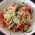 容疑者Ｘ's cooksnap of when they made トマト☆キュウリ☆ツナ☆パルメザンパスタ.