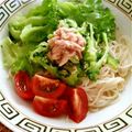 カフェ店員M子's cooksnap of when they made ゴーヤ・ツナのせそうめん.
