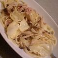 StardustCrusaders's cooksnap of when they made キャベツとしめじの和風パスタ.