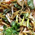 guntyan's cooksnap of when they made 葉や枝も使った山ウドのキンピラ.