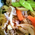 ユーロン's cooksnap of when they made 豚肉と野菜の甘辛丼.