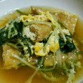☆あさパン☆'s cooksnap of when they made さっぱりヘルシー☆水菜と油揚げの卵とじ.
