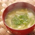 milk＊crown's cooksnap of when they made ＊油揚げとお豆腐のお味噌汁＊.