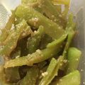 ChimakiK's cooksnap of when they made ブロッコリーの茎のナムル.