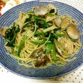 hiro__coro's cooksnap of when they made 簡単☆アサリとほうれん草のパスタ☆.
