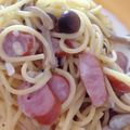 どもごんぶ's cooksnap of when they made キノコとベーコンのクリームパスタ.