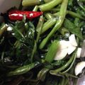XXR's cooksnap of when they made 簡単でも本格空芯菜炒め.