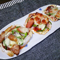 Mirey's cooksnap of when they made 餃子の皮のピザ.