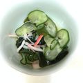 frogflower's cooksnap of when they made 子供もパクパク！きゅうりとワカメの酢の物.
