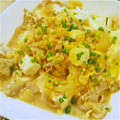 ＫＡＮＲＩ's cooksnap of when they made めんつゆで簡単！豚コマの卵とじ〜☆.