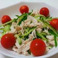 たかびす's cooksnap of when they made 夏レシピ★ささみときゅうりの青じそサラダ.