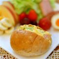 ルリナ's cooksnap of when they made 絹さやシャキッ❤うちのハムタマヨサンド☺.
