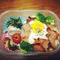 アルフ24da's cooksnap of when they made 男子が喜ぶ『今治焼豚玉子飯』わっぱ弁当♪.