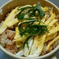 SKクマ's cooksnap of when they made ❤鮭アラdeなんちゃってひつまぶし❤.