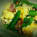 布団の匂い's cooksnap of when they made スナップえんどうのたまご炒め.