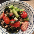 Walnut1107's cooksnap of when they made 簡単！トマトとツナとわかめのサラダ.