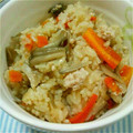 のん＊＊'s cooksnap of when they made 鶏挽き肉と舞茸の炊き込みご飯.