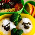 kewpie♪'s cooksnap of when they made ひつじのショーンキャラ弁.