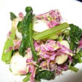 Ｋａｙｏsan's cooksnap of when they made 食用菊とほうれん草のおかか和え.