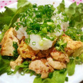 ☆manchan☆'s cooksnap of when they made ✿豆腐とささみのニンニクおかか炒め✿.