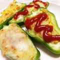 ミコ！'s cooksnap of when they made めちゃ簡単♪ピーマンのポテト＆炒り卵詰め.