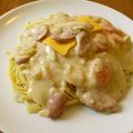 すゆん's cooksnap of when they made たっぷり野菜とウインナーのクリームパスタ.