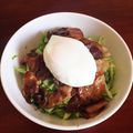 ゆりお0516's cooksnap of when they made 豚丼温玉載せ.