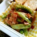 ★☆プルメリア☆★'s cooksnap of when they made お弁当♡冷凍保存　絹さやベーコン.