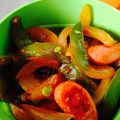 mantacarp's cooksnap of when they made 絹さやとハムのケチャップ炒め.