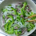 えっさん１７８'s cooksnap of when they made ゴーヤと砂肝のみぞれ和え.