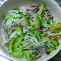 えっさん１７８'s cooksnap of when they made ゴーヤと砂肝のみぞれ和え.